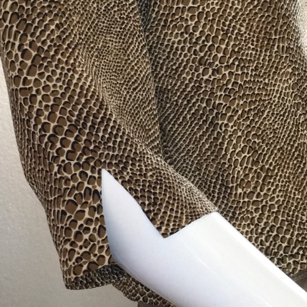 Silk Python Print Wrap- Blouse - image 4